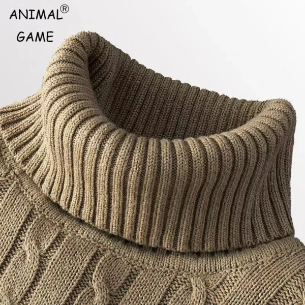 New Turtleneck Sweater Casual Men's Rollneck Knitted Sweater