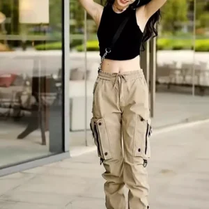 Nine points of the men's military style casual pants