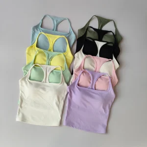 Sports and Fitness Vest with Chest Pad Summer Shockproof Beauty Back