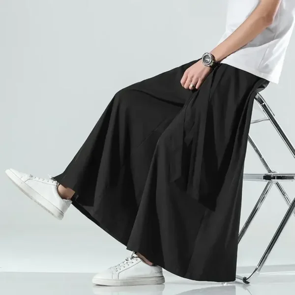 Thin Ice Silk Casual Pants Baggy Designer Clothes - Image 3