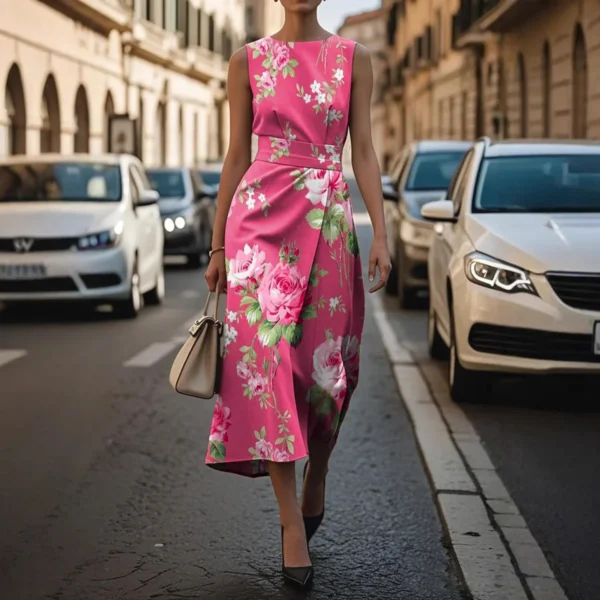 Floral Print Maxi Dress - Image 4