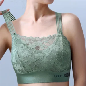 Sexy Lace Seamless Large Size Women's Sports Bra