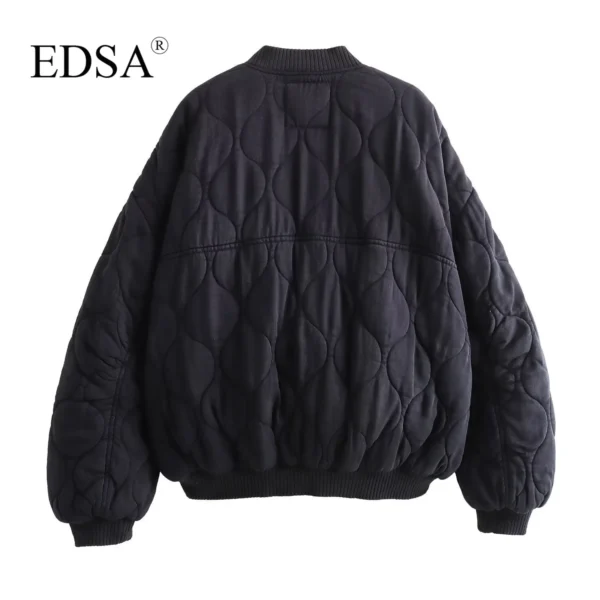 EDSA Women Bomber Jackets Thick Warm Coat - Image 4