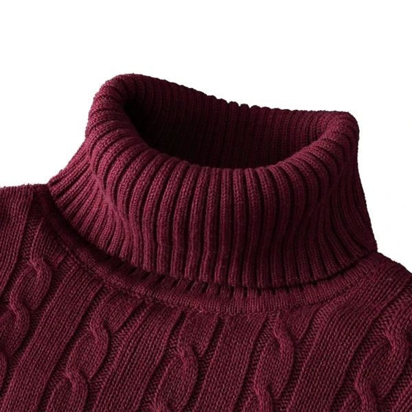 New Turtleneck Sweater Casual Men's Rollneck Knitted Sweater - Image 2