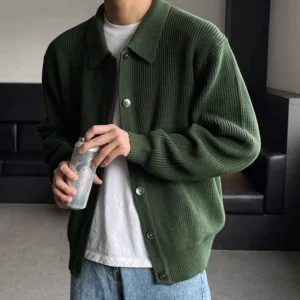 Men Fashion Daily Outerwears Cardigan Fall Winter Korean