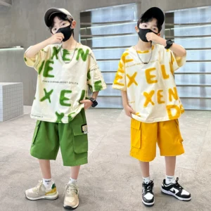 Boys Summer Sets Clothing Kids Cotton T-shirt Shorts
