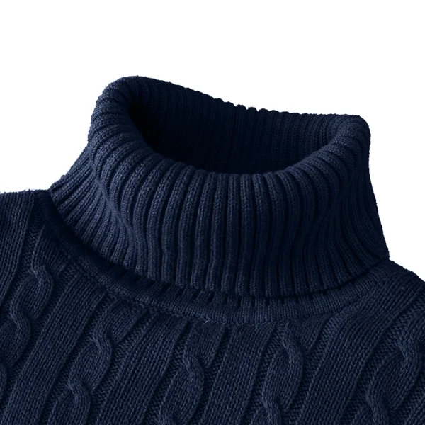 New Turtleneck Sweater Casual Men's Rollneck Knitted Sweater - Image 4
