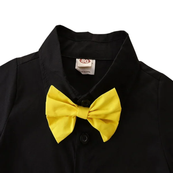 Boys Gentleman Suits, Summer Short Sleeve Bowtie - Image 6