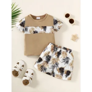 Baby Boy Clothes Set Short Sleeves Top+Shorts