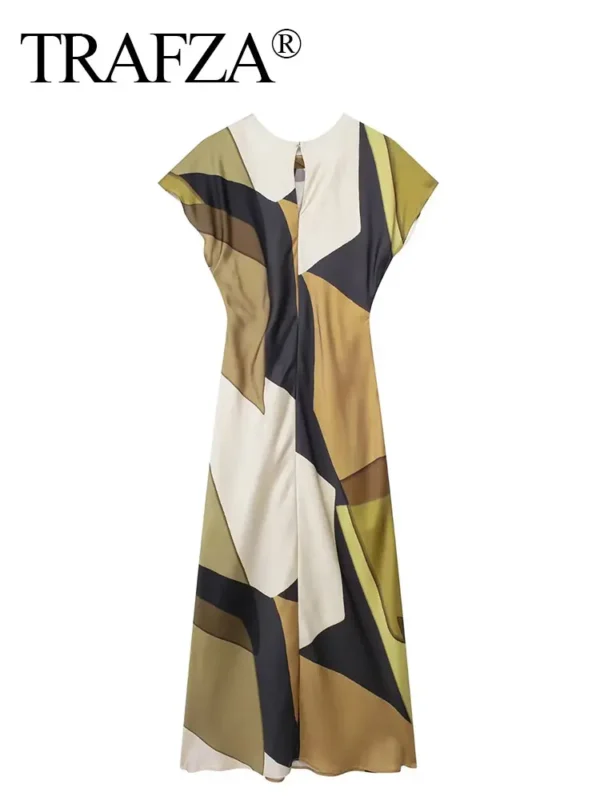Vintage Print Cinched Midi Dress - Image 6