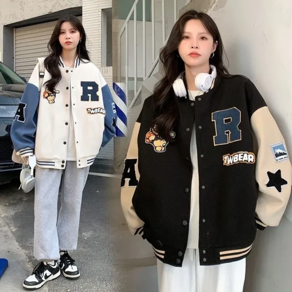 New Autumn and Winter Padded Baseball Jersey Women - Image 4