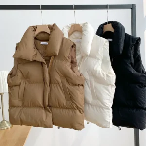 Women Fashion Stand Collar Elegant Down Coats