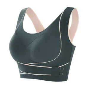 Sports Bra Front Adjustable Buckle Wireless Padded Comfy Gym