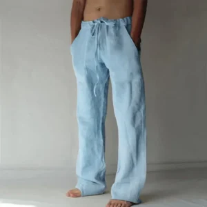Men's Cotton Linen Fashion Loose Wide Leg Pants