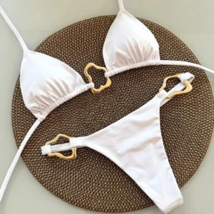 Sexy White Bikinis Women's Swimwear Female Swimsuit
