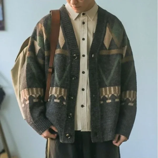 New Men's England Style Single Breasted Cardigan for Men