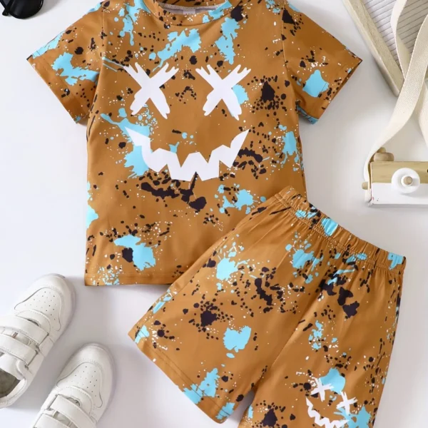 Children's Clothing Suit for Boy Short Sleeve Kids Shorts - Image 4