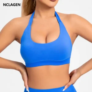 Women Seamless Halter Top Back Gym wear Fitness Yoga Workout underwear