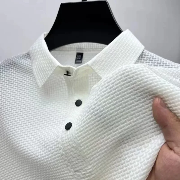1pcs Summer Men Mesh Ice Silk T-shirt Men's Short-sleeved - Image 4