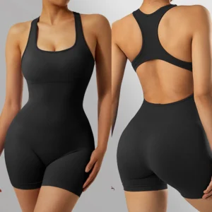 Women Yoga Shorts Female Sleeveless Sport Romper Bodysuits  Yoga
