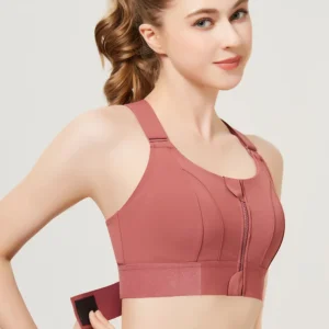 Front zipper Sports Bras  fitness bra Chest cushion Underwear Women