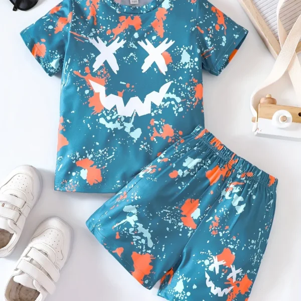 Children's Clothing Suit for Boy Short Sleeve Kids Shorts