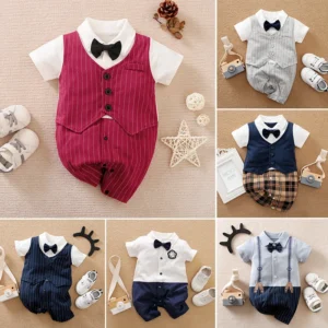 Newborn Clothing Handsome Gentleman Party Dress