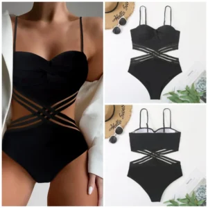 Sexy Hard Bag Tie Bikini One Piece Swimsuit for Women
