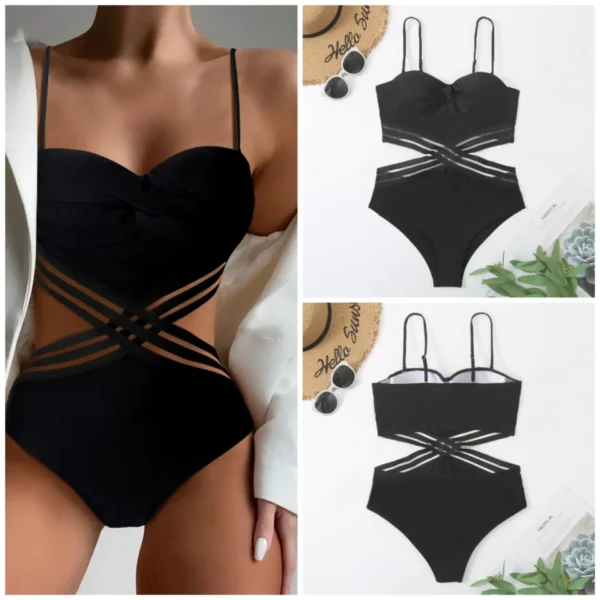 Sexy Hard Bag Tie Bikini One Piece Swimsuit for Women