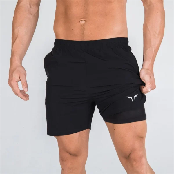 Men Gyms Shorts Workout Male Jogger Beach Shorts - Image 4