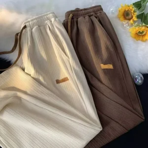 Men's Ice Silk Pants Casual Ins Hong Kong Style