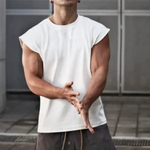 Cotton Sprort T-shirt Bodybuilding Slim Shirts Sleeveless