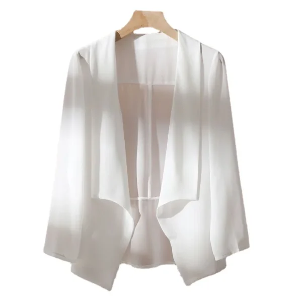 Chiffon Kimono Jacket Women Sunscreen Beach Cardigan Bikini Coverup - Image 6
