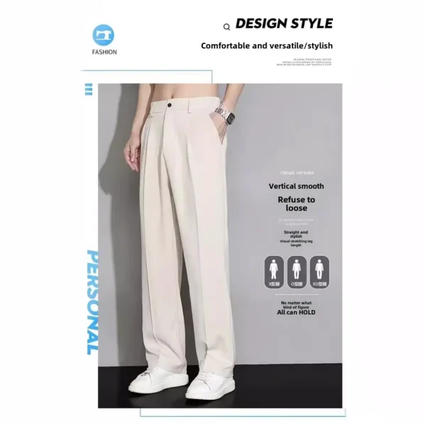 Summer Thin Suit Pants Men's Casual Trousers - Image 3