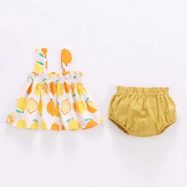 Baby Clothes For Girls Set Print Mini Dress - Image 3