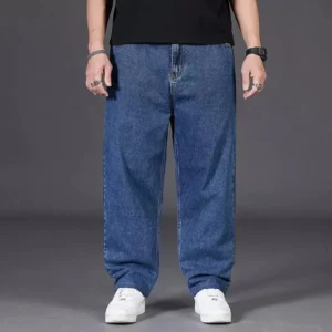 wide leg loose elastic comfortable denim pants casual street wear