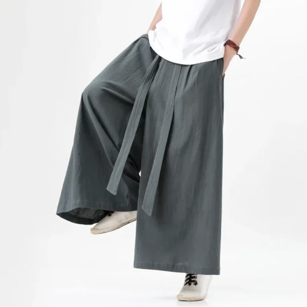 2024 Summer Chinese Style Men  Pants Male Streetwear Trousers