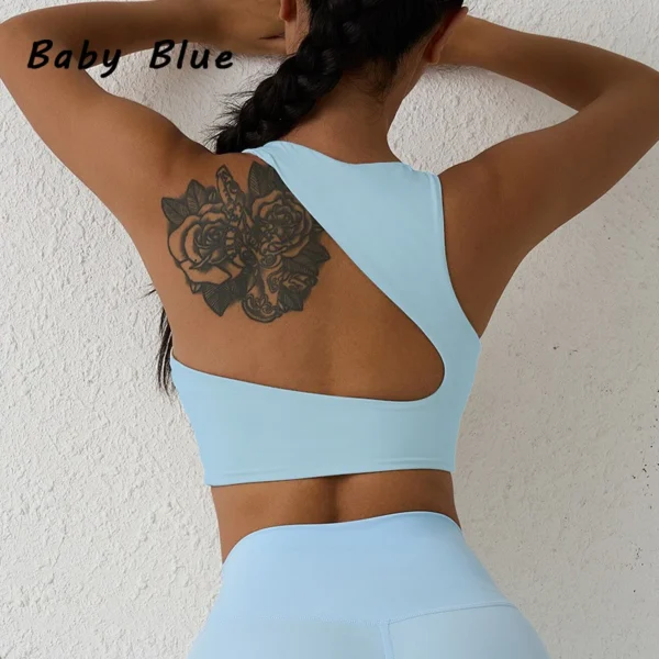Sexy Backless Women Crop Top Fitness Solid Sports gym bra - Image 8