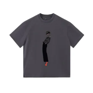 Unisex summer printed T-shirt, loose round neck cotton