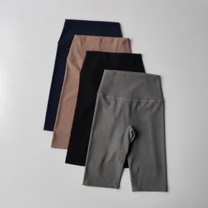 Women Shorts Sports For Women New Cycling Ribbed Jogging Fitness