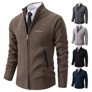 2023 Knitwear Spring and Autumn Men's Stand-up Collar
