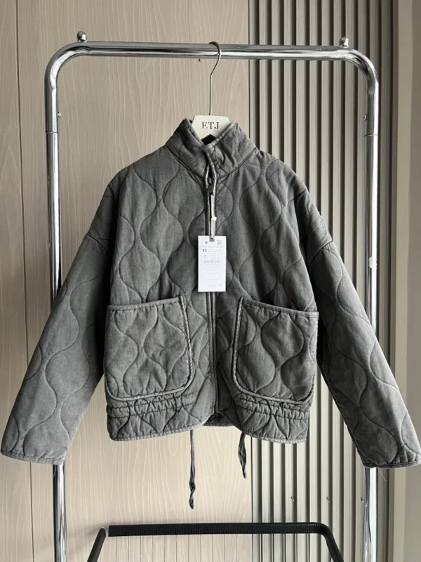 ZW Women's Cotton Jacket Traf New Arrival Vintage