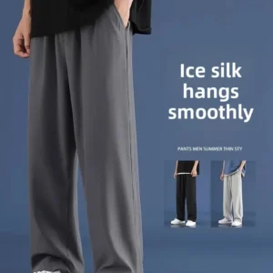 Ultra-Thin Summer Quick-Dry Ice Silk Men's Casual Pants
