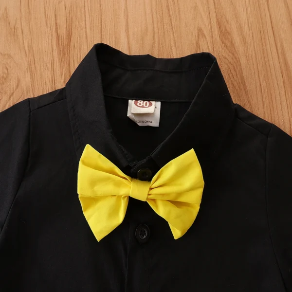 Boys Gentleman Suits, Summer Short Sleeve Bowtie - Image 4