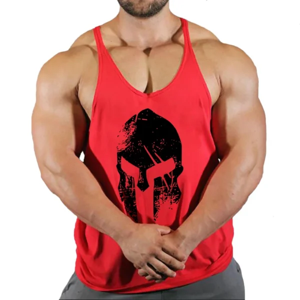 Men's solid color fitness trend print pattern - Image 2