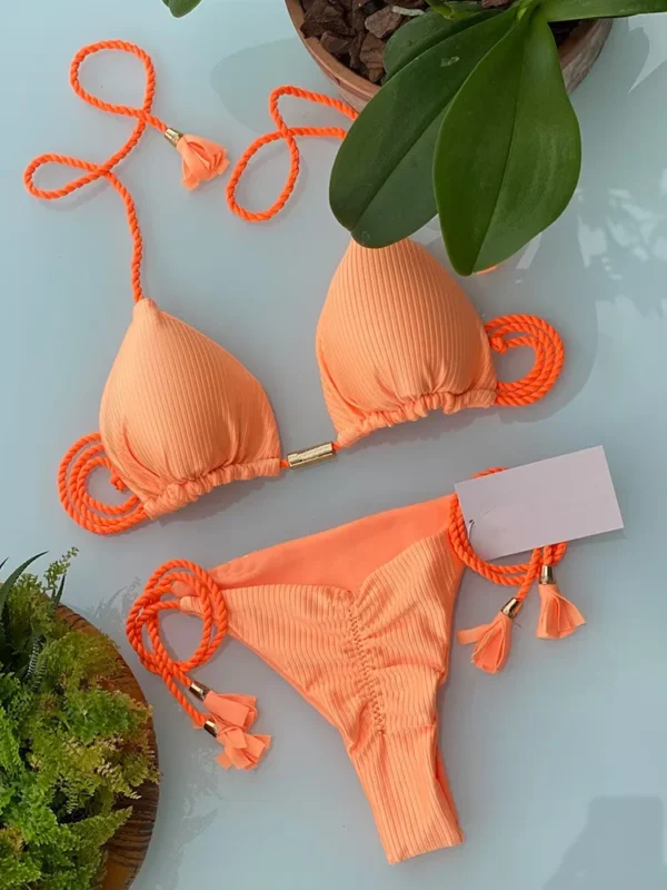 Adjustable Bandage Bikini Set  Swimwear Swimsuit Woman Sexy Bathing - Image 4