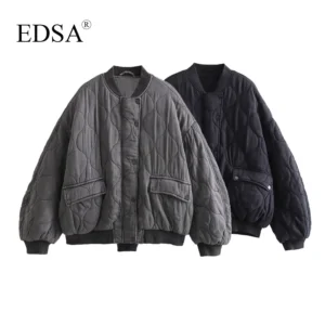 EDSA Women Bomber Jackets Thick Warm Coat