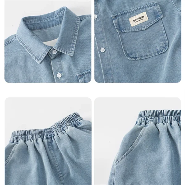 New Casual Kids Child  Denim Suit for Teenage Boy - Image 6