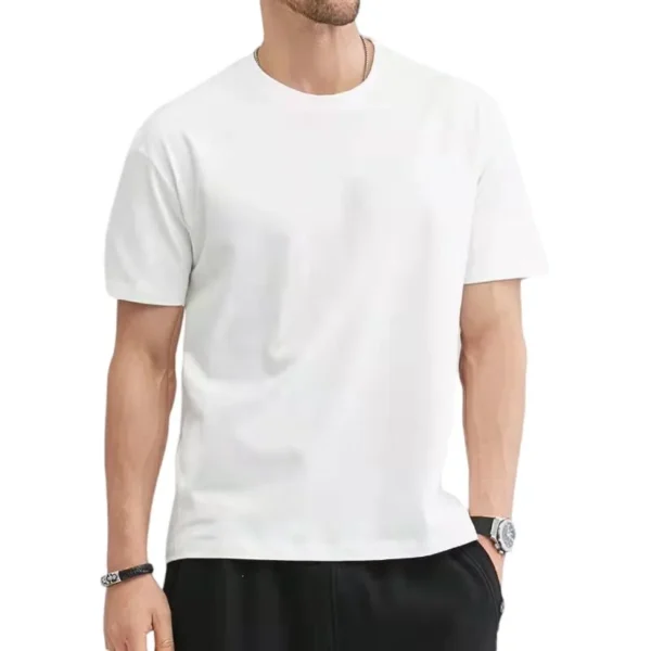 T Shirt For Men Tops Solid Colors Blank Tshirts - Image 5