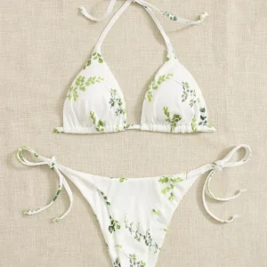 Neck Women's Two-Piece Bikini, Suspender Bra